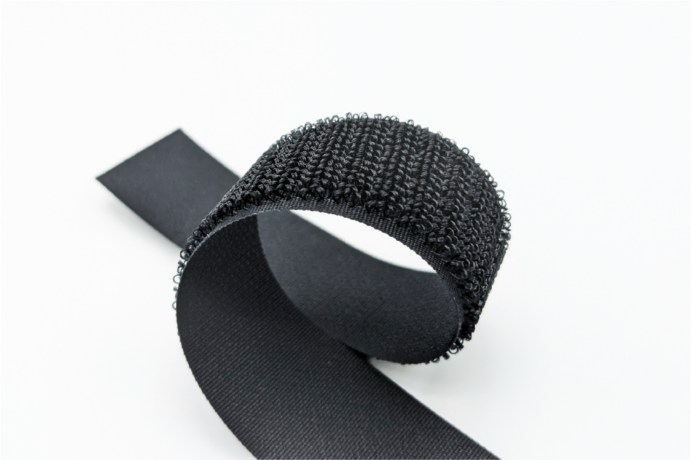 White, Pressure Sensitive. Hook and Loop Fastener Tape.