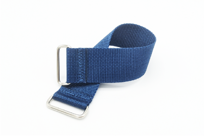 Blue Webbing Strap with Buckles.