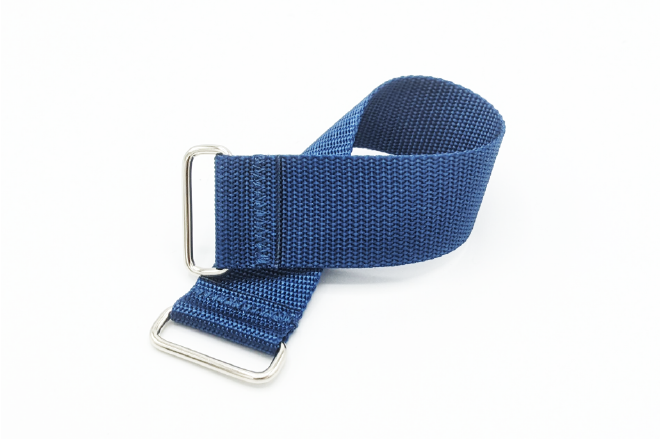 Blue Webbing Strap with Buckles.