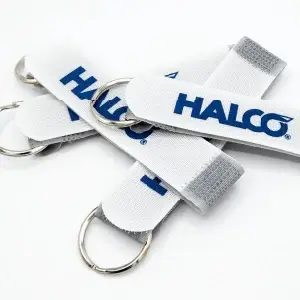 Crop of Custom hook and loop fastening products featuring branded printing and packaging to strengthen brand recognition and product identity.